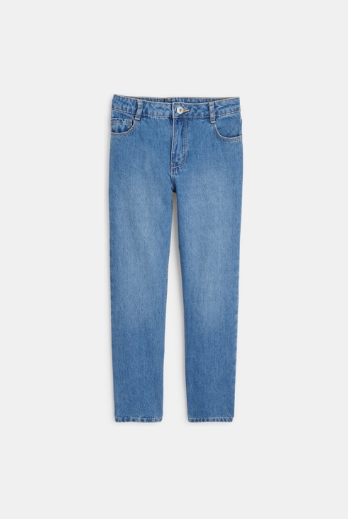Gerade Jeans, verwaschen Blau Mädchen