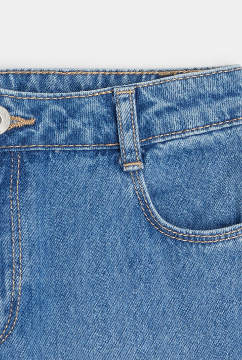 Gerade Jeans, verwaschen Blau Mädchen