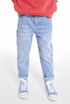 Gerade Jeans, verwaschen Blau Mädchen 4