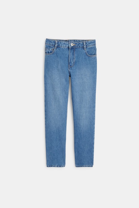 Sprane kavbojke z ravnim krojem modra deklica 2