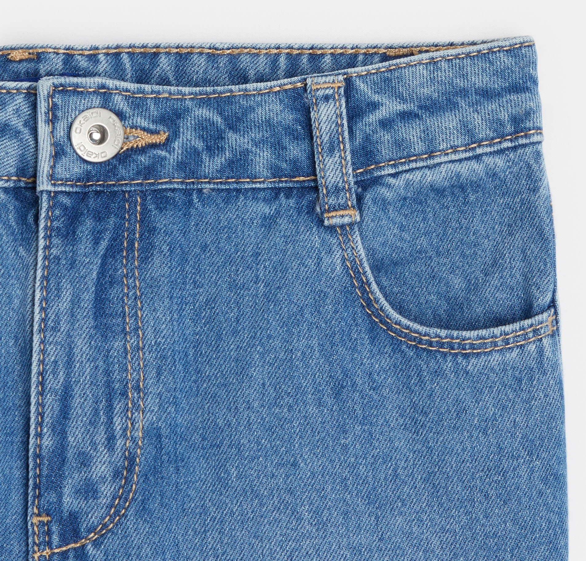 Sprane kavbojke z ravnim krojem modra deklica 2