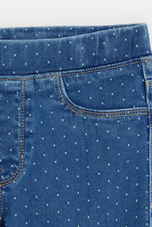 Blaue Jeggings mit Pünktchen für Mädchen