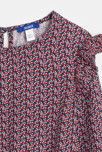 Robe courte imprimée bleue fille 2