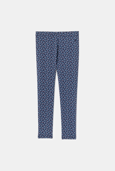 Bedruckte Leggings Blau Mädchen 1