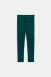 Legging côtelé imprimé léopard vert Fille