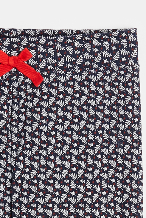 Rote Leggings aus bedrucktem Jersey für Mädchen
