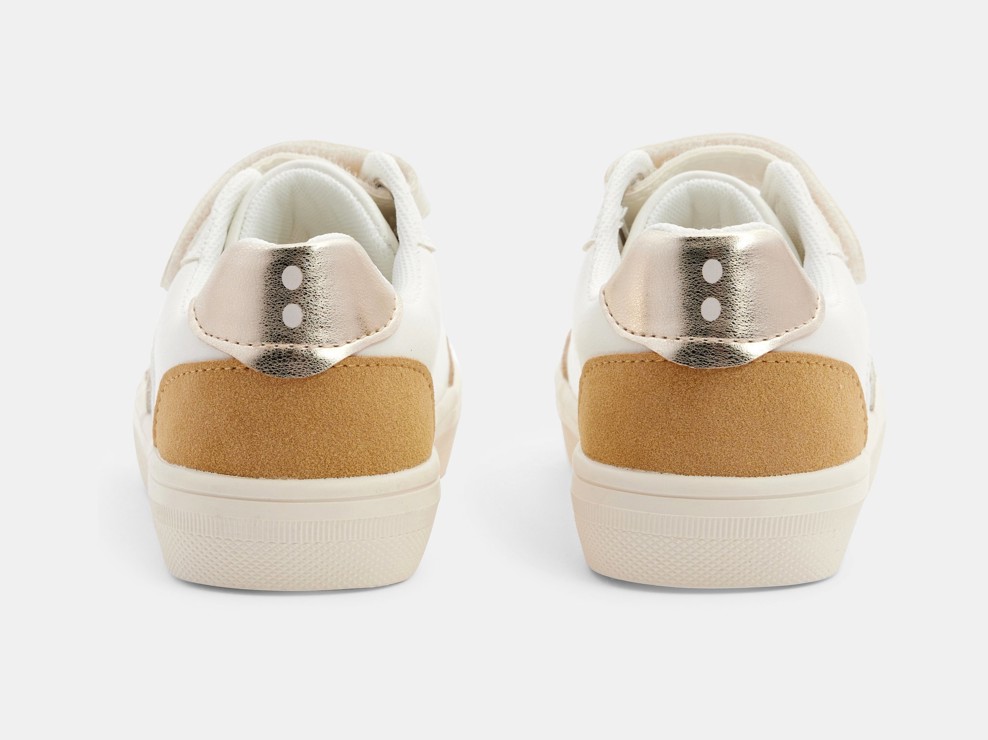 Baskets street brillantes beiges fille 2