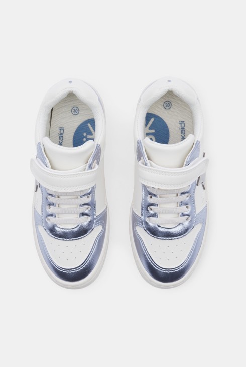 Flache blaue Street-Turnschuhe für Mädchen 2