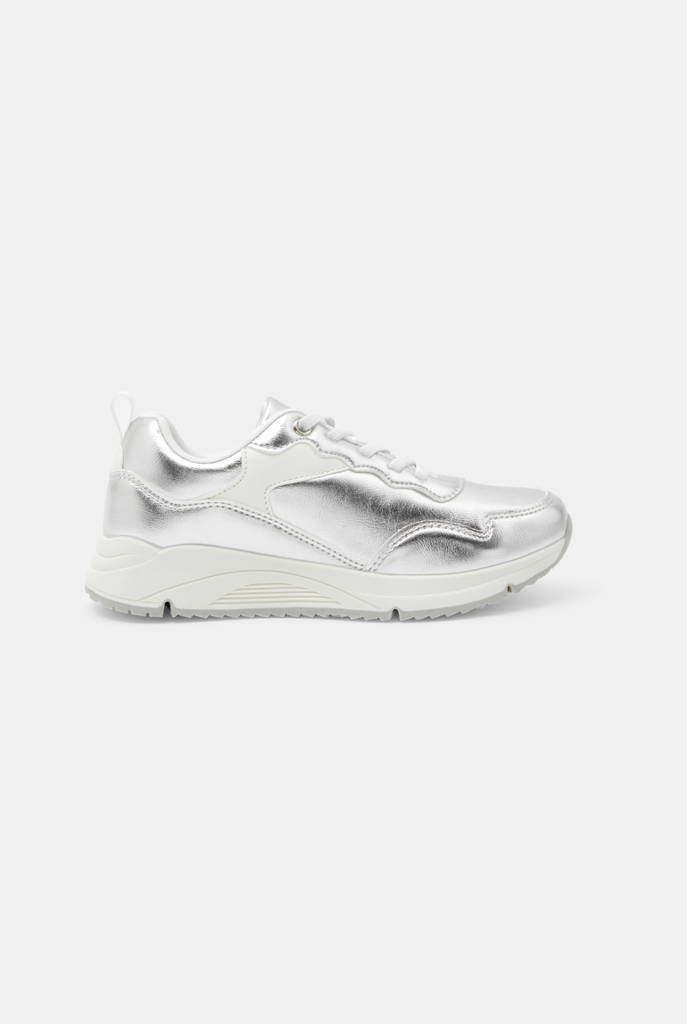 Baskets running grises fille 1