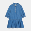 Robe-chemise en jean bleue fille