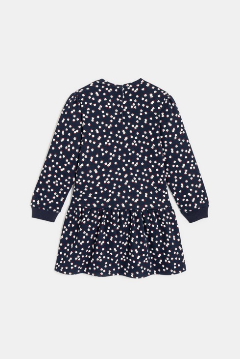 Robe imprimée en molleton bleue fille 2
