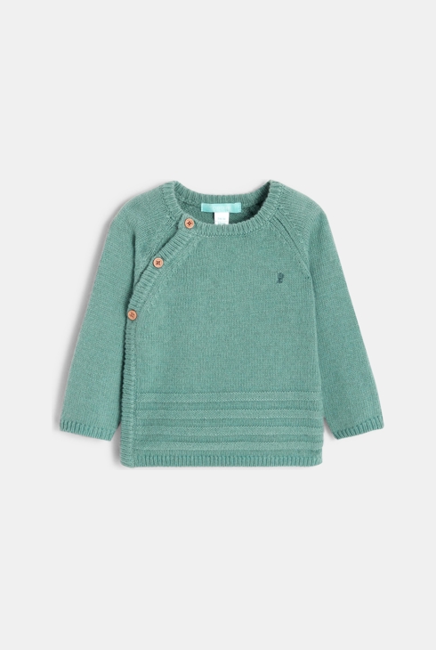 Brassière maille tricot croisée vert naissance 1