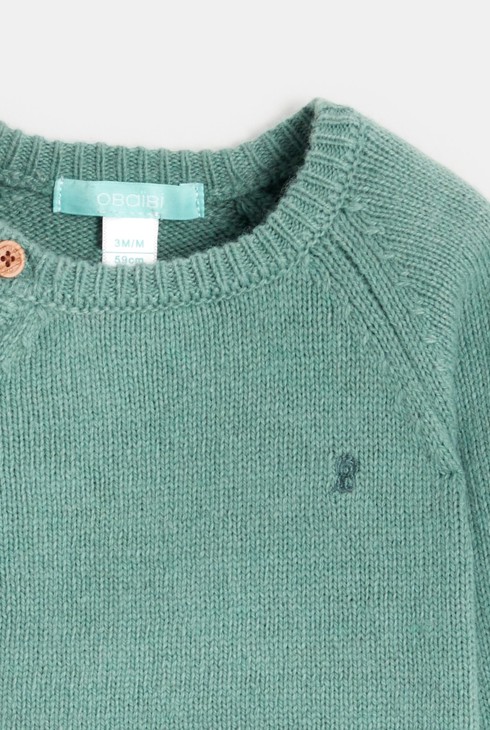 Brassière maille tricot croisée vert naissance 2