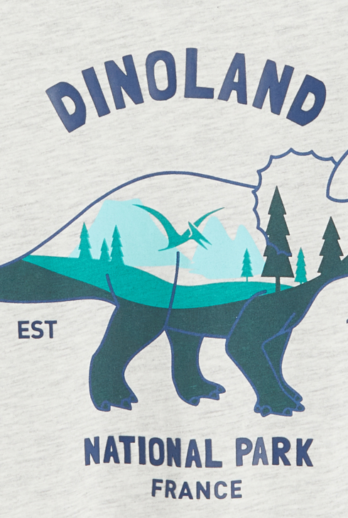 Langärmeliges T-Shirt mit Dinosauriermotiv für Jungen