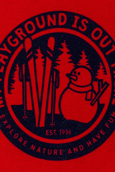 Langärmeliges rotes T-Shirt für Jungen. 2