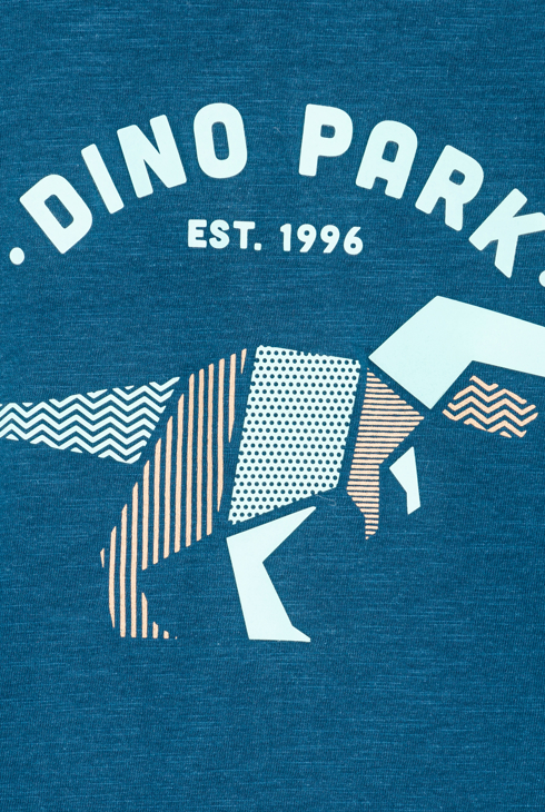 T-shirt manches longues motif dinosaure bleu garçon 2
