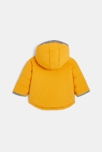 Manteau matelassé à capuche fourrée jaune bébé garçon 5
