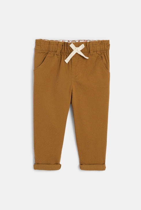 Modische Hose im Paperbag-Schnitt Braun Baby Mädchen 1