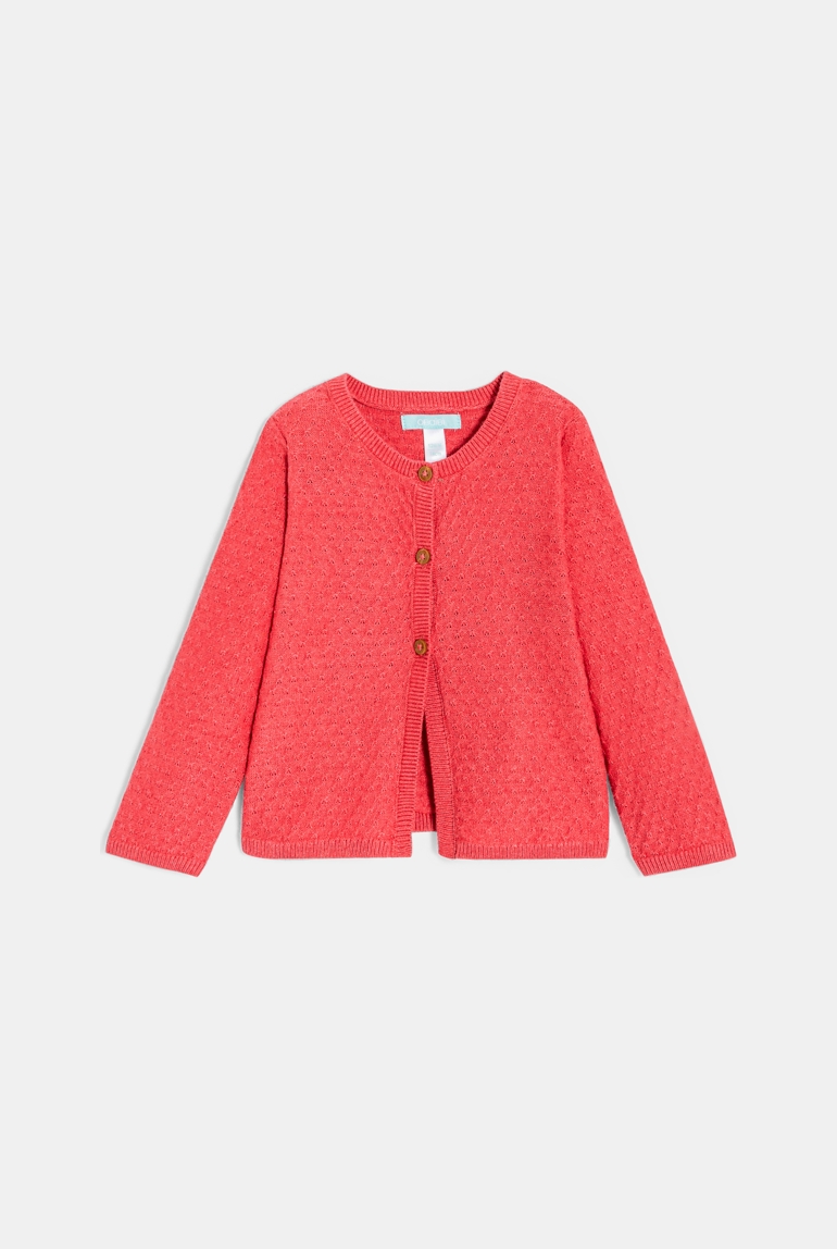 Modische Baby-Strickjacke in Rosa für Mädchen 1