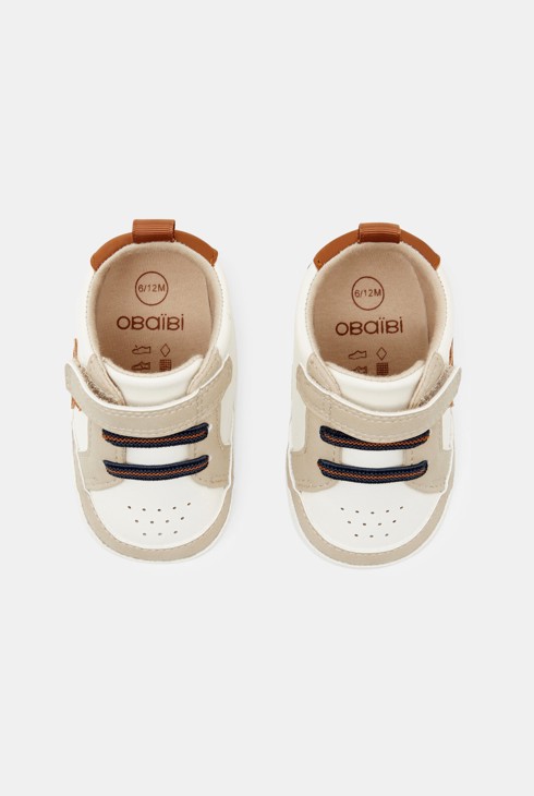 Witte soepele lage sneakers voor pasgeborenen 2