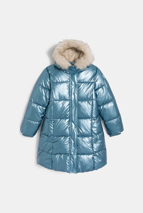 Anorac llarg hidròfug blau per a nena 2