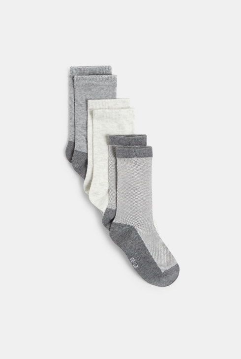 Chaussettes (lot de 3 paires) gris garçon 1