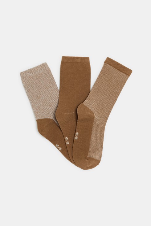 Socken (3er-Pack) braun Jungen 1