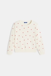 Pull motifs cœurs écru Fille 1