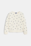 Blauer Pullover mit Herzmuster für Mädchen 1