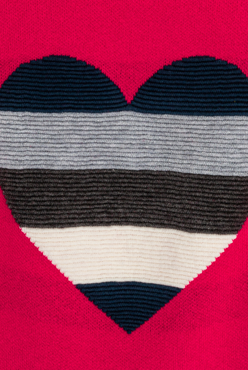 Rosa Pullover mit Herzmotiv für Mädchen