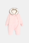 Combipilote doublée avec volants rose naissance 1