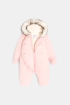 Combipilote doublée avec volants rose naissance 2