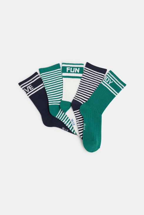 Chaussettes rayées (lot de 5) garçon 2