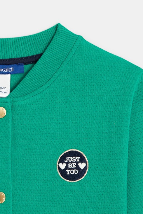 Pulover "teddy" iz flisa zelena deklica 2