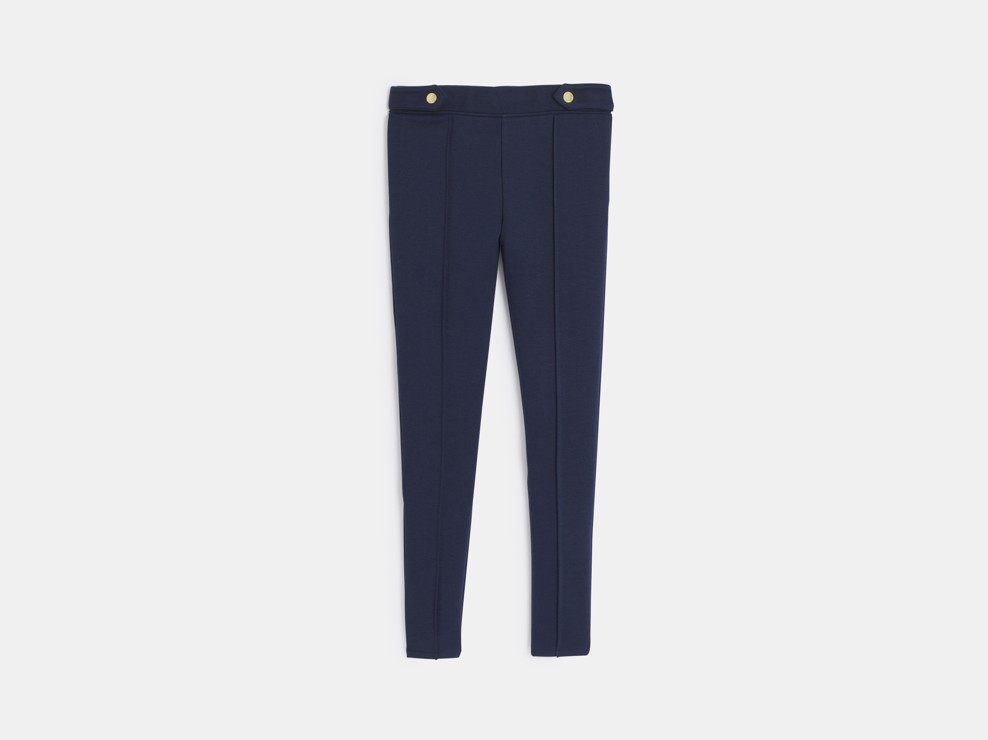 Schicke blaue Jeggings aus Milanojersey Mädchen 1