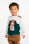 Camiseta «color block» animal verde bebé niño 1