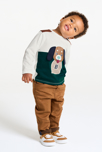 Camiseta «color block» animal verde bebé niño 5