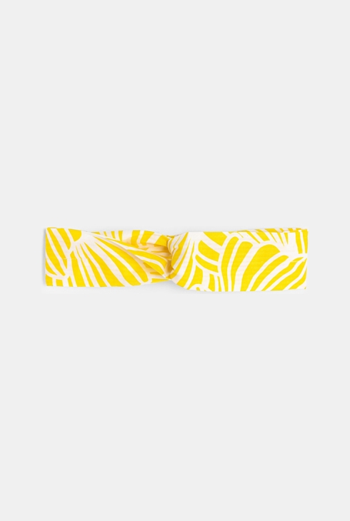 Headband motif graphique jaune bébé fille 1