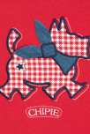 Camiseta con terrier escocés bordado en rojo de niña 2