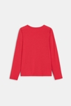 Camiseta con terrier escocés bordado en rojo de niña 1