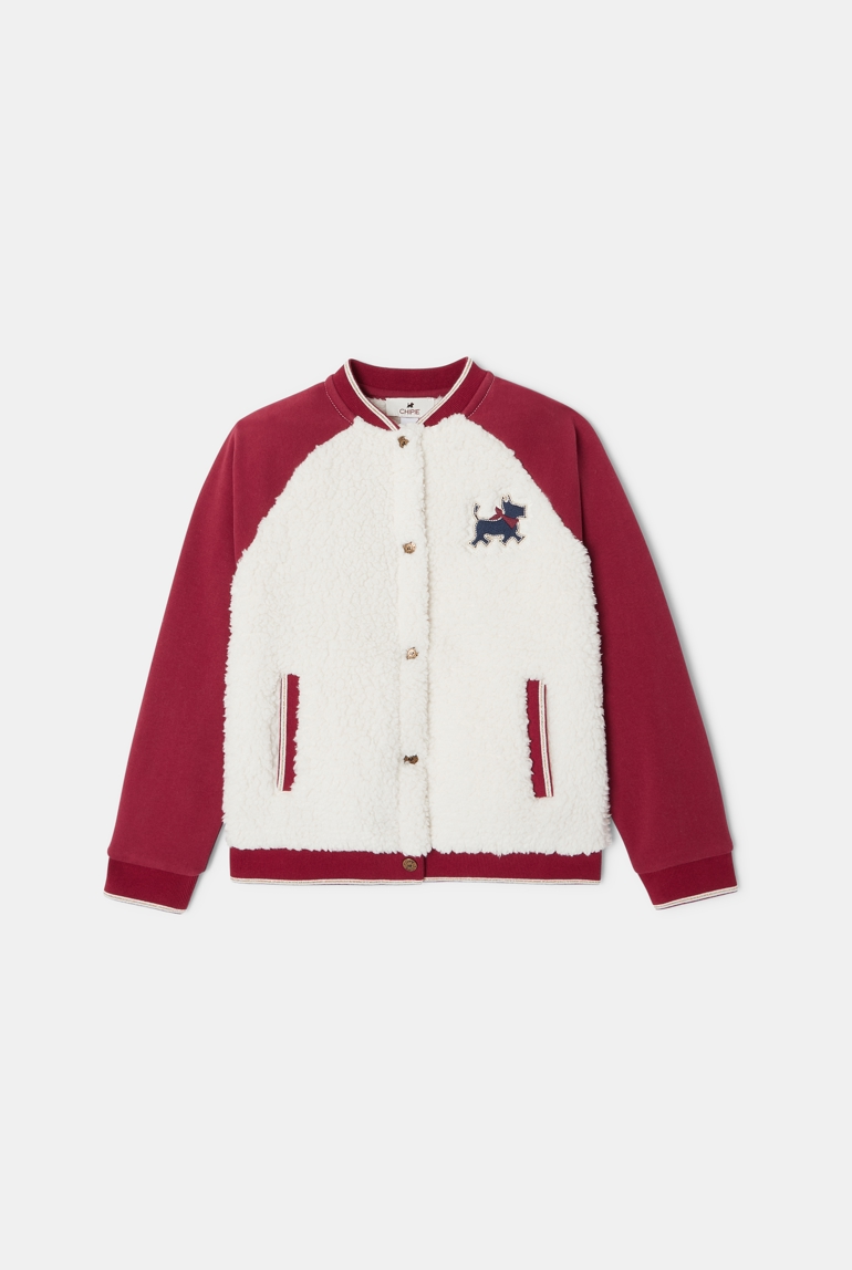 Teddy bicolore moumoute rouge fille Chipie 1