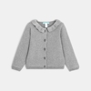 Gilet en maille tricot irisée gris bébé fille