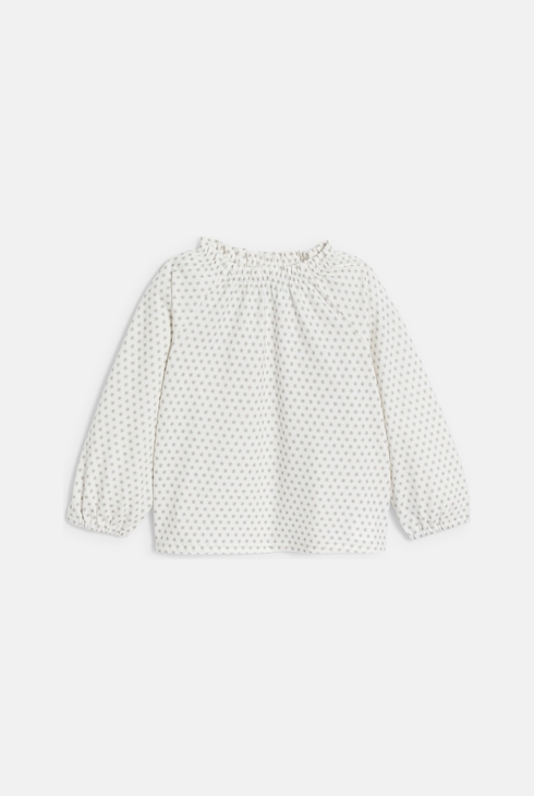 Salopette velours bleue et sweat étoilé bébé fille