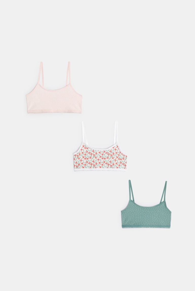 Brassières en jersey (lot de 3) fille 1