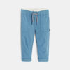 Pantalon coton taille élastique bleu bébé garçon