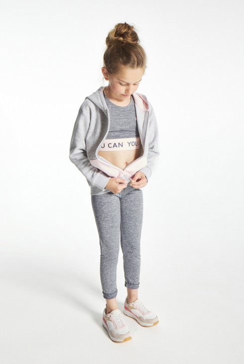 Športni nedrček siva deklica 2