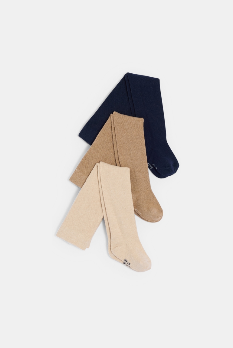 Collants chauds unis jersey de coton bébé fille 1
