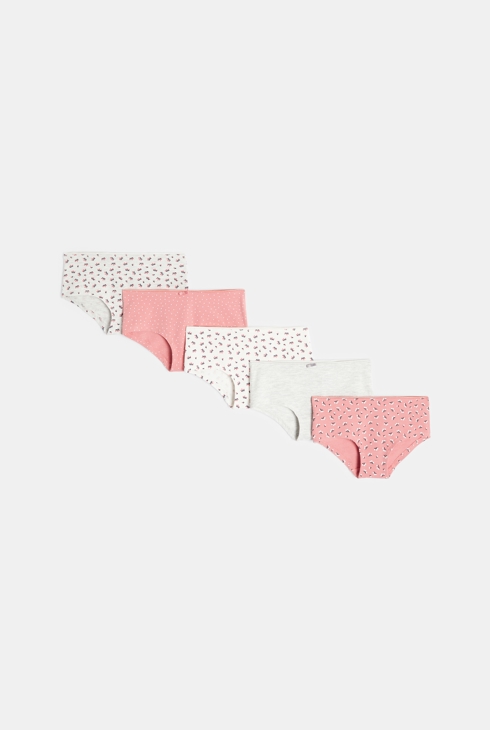 Culottes boxers en jersey (lot de 5) gris fille 1