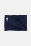Snood croisé maille tricot bleu bébé garçon