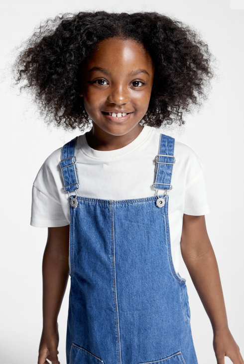 Blaues Jeans-Latzkleid Baby Mädchen 2